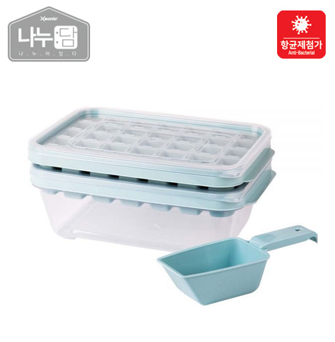 [제오닉 나누담] 항균 얼음트레이 보관용기 4종세트 나누담 항균 얼음용기 4종 2호