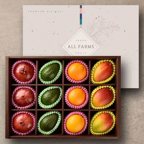 건해몽 프리미엄 수입과일세트 1호 4kg 석류3과+오렌지3과+애플망고3과+아보카도3과