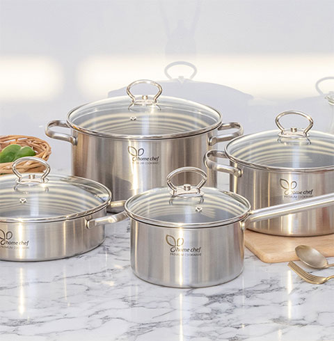 [홈셰프]파르페 IH 스텐레스 냄비4종세트(편수16Cm,양수20cm,전골22cm,양수24cm)/POSCO 신소재 POSSD  원자재 사용