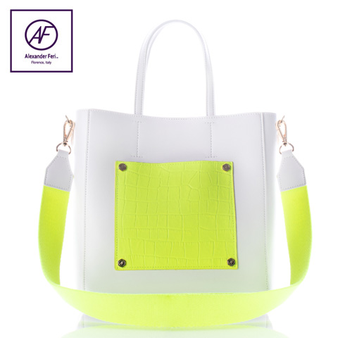 알렉산더페리 케이트 여성 숄더백 화이트/라임 여성가방