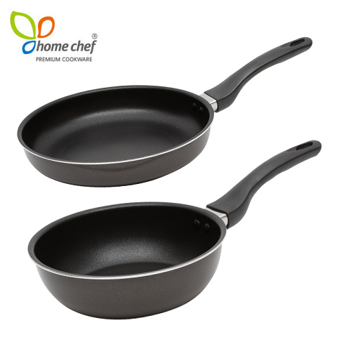 [홈셰프] IH블랙 인덕션 후라이팬2종세트(IH블랙  후라이팬26cm, 궁중팬24cm)