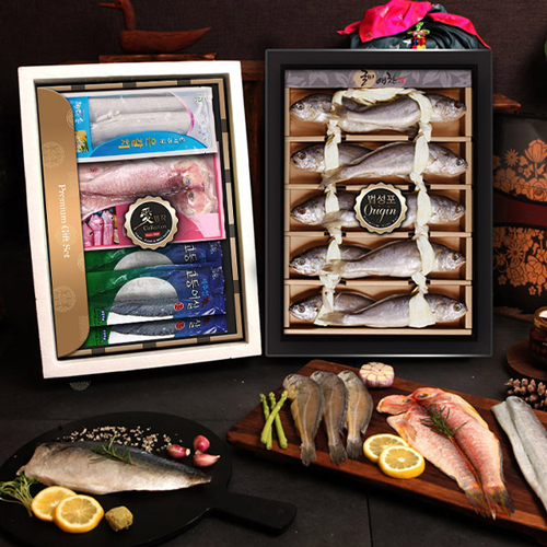 [애명작컬렉션] 인기생선(4종) 스페셜(2단/참굴비,갈치,옥돔,고등어)