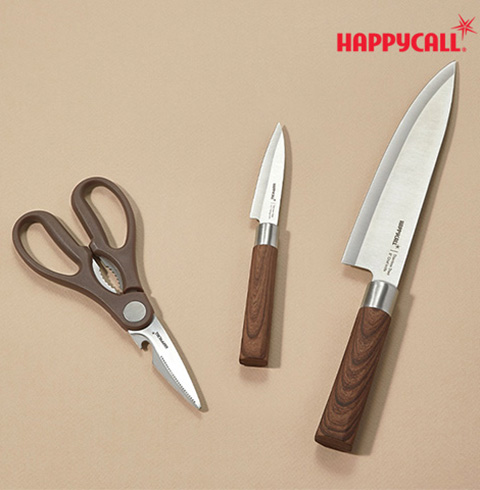 [해피콜] 우디크 칼,가위 3종 세트