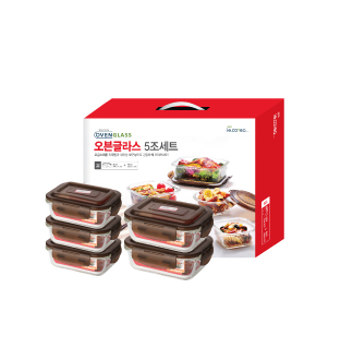 슈퍼오븐글라스 직사각 5조