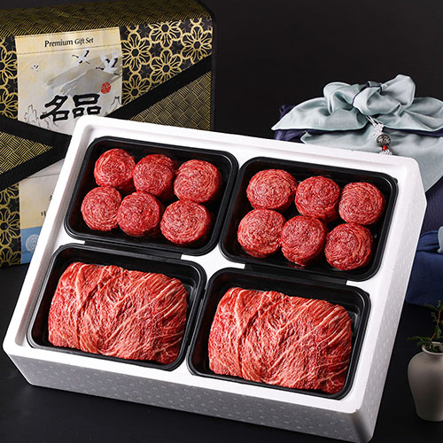 전북한우 명품 1+등급 정육세트 1.6kg