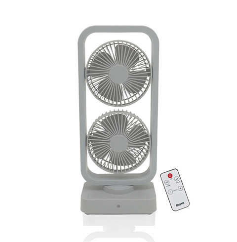 USB충전식 무선 듀얼팬 미니선풍기(리모컨형)