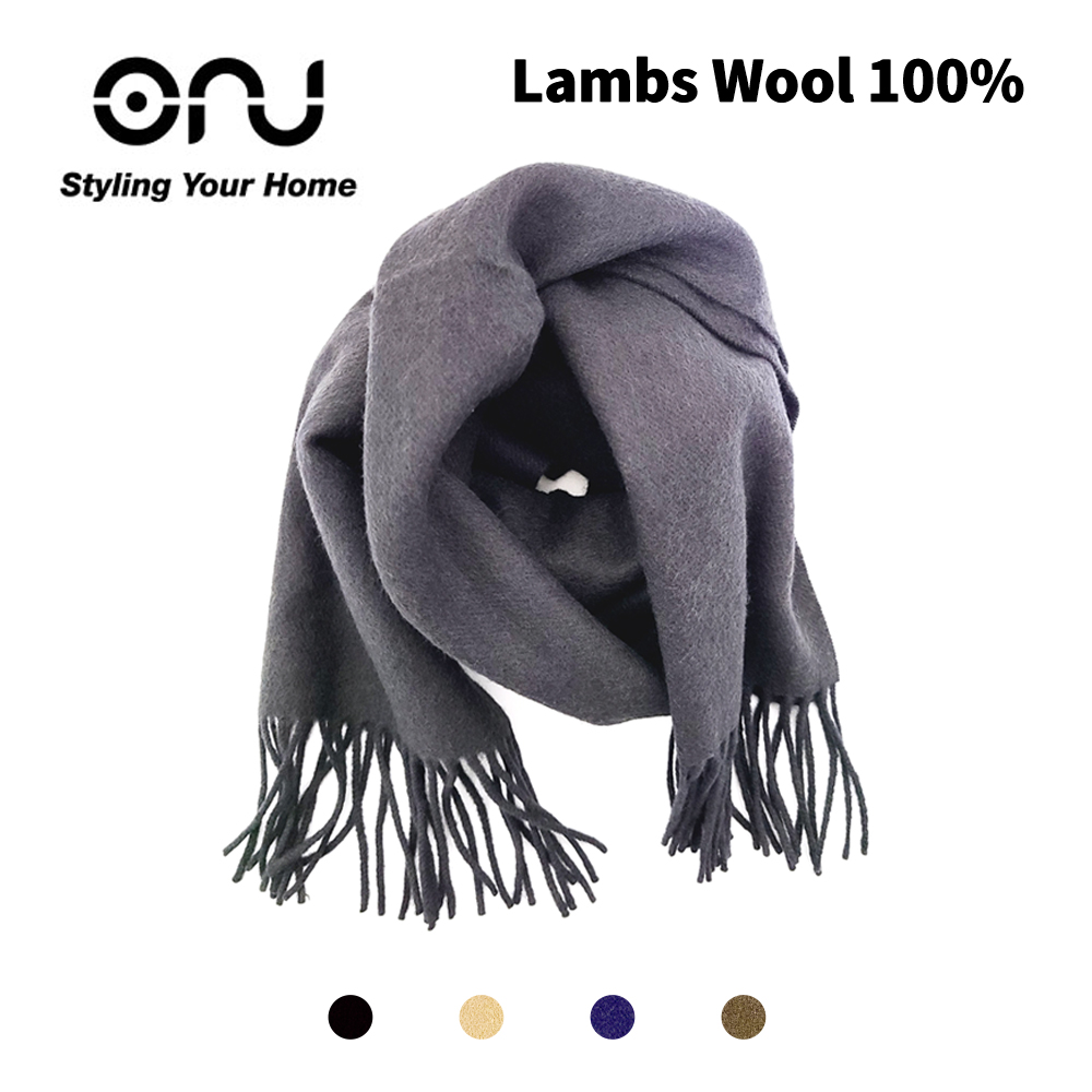 [ONU] 국내제작 프리미엄 램스울 100% 단색 머플러(4색상)