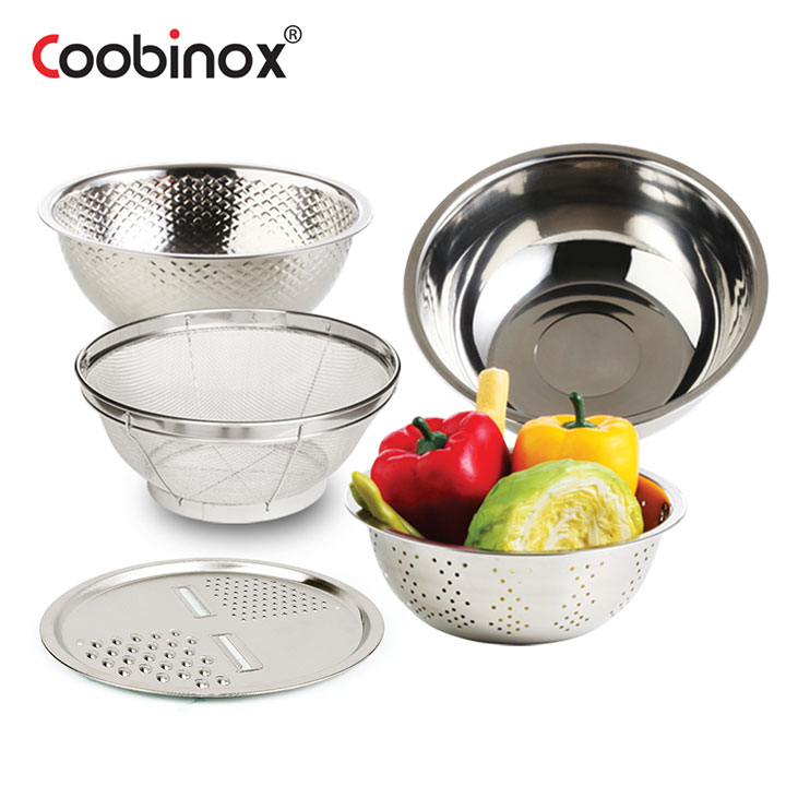 [쿠비녹스] 믹싱볼 쌀함박 채망 채반 채칼 5종 세트 CO-1143