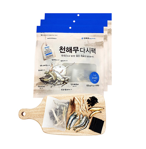 천해무 통원물 다시팩 30팩 (15g*10팩*3봉)
