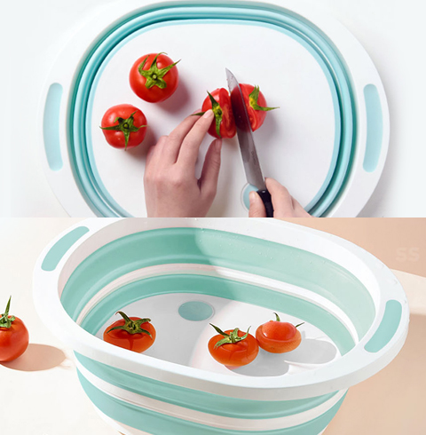 [캠퍼추천] 쿠팸-B1 폴딩 도마&바스켓 9L