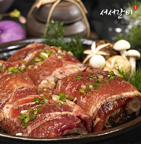 왕조실록 매콤달콤 무화과 서서갈비 돼지왕구이 1.2kg (600g 2팩)