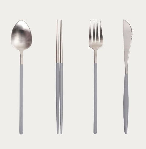 스위스1753 벨라 스텐 커트러리 4종 풀세트 (아이보리,그레이,핑크,브라운)