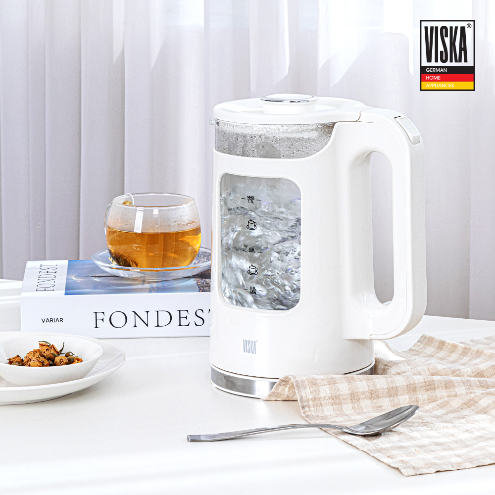 비스카 마이키친 1.7L 유리 전기 주전자 HNZ-3500WK 