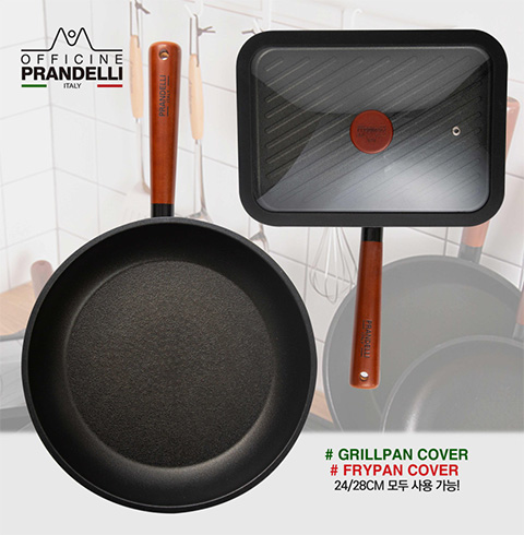 프란델리 프레스카 통주물 후라이팬 28cm +사각팬 28cm