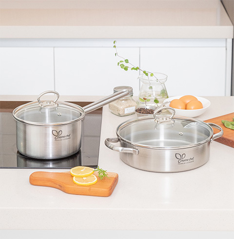 [홈셰프]파르페 IH 스텐레스 냄비2종(편수16+전골22)/POSCO 신소재 POSSD  원자재 사용