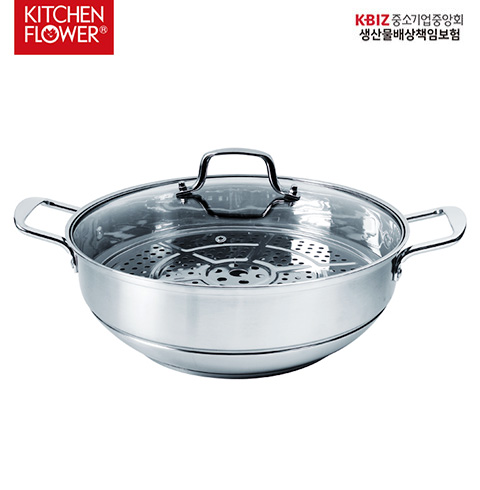 키친플라워 파티 전골 찜기 34cm