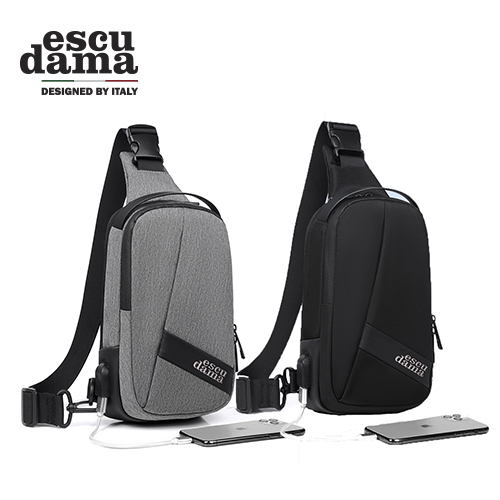 [에스쿠다마] 로체바디백(USB충전) HS-M1716 (블랙,그레이 색상택일)