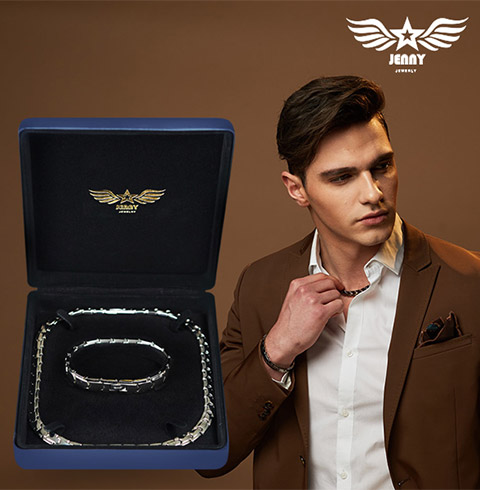 게르마늄 티타늄 팔찌세트 건강 목걸이 제니 남성목걸이팔찌세트