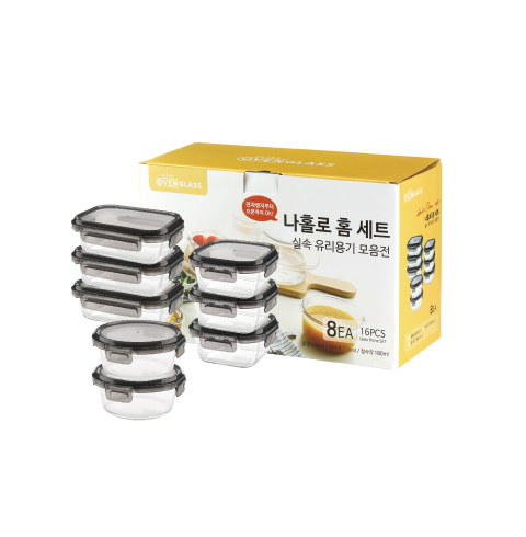 수퍼오븐글라스 내열유리 밀폐용기 나홀로 홈세트