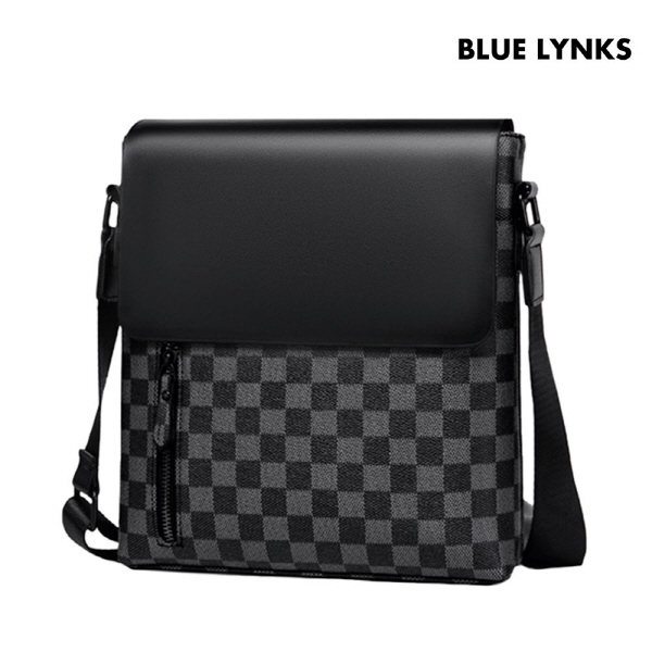 [블루링스] AKE 가죽 체크 메신저백 숄더백 BLM-AKE01