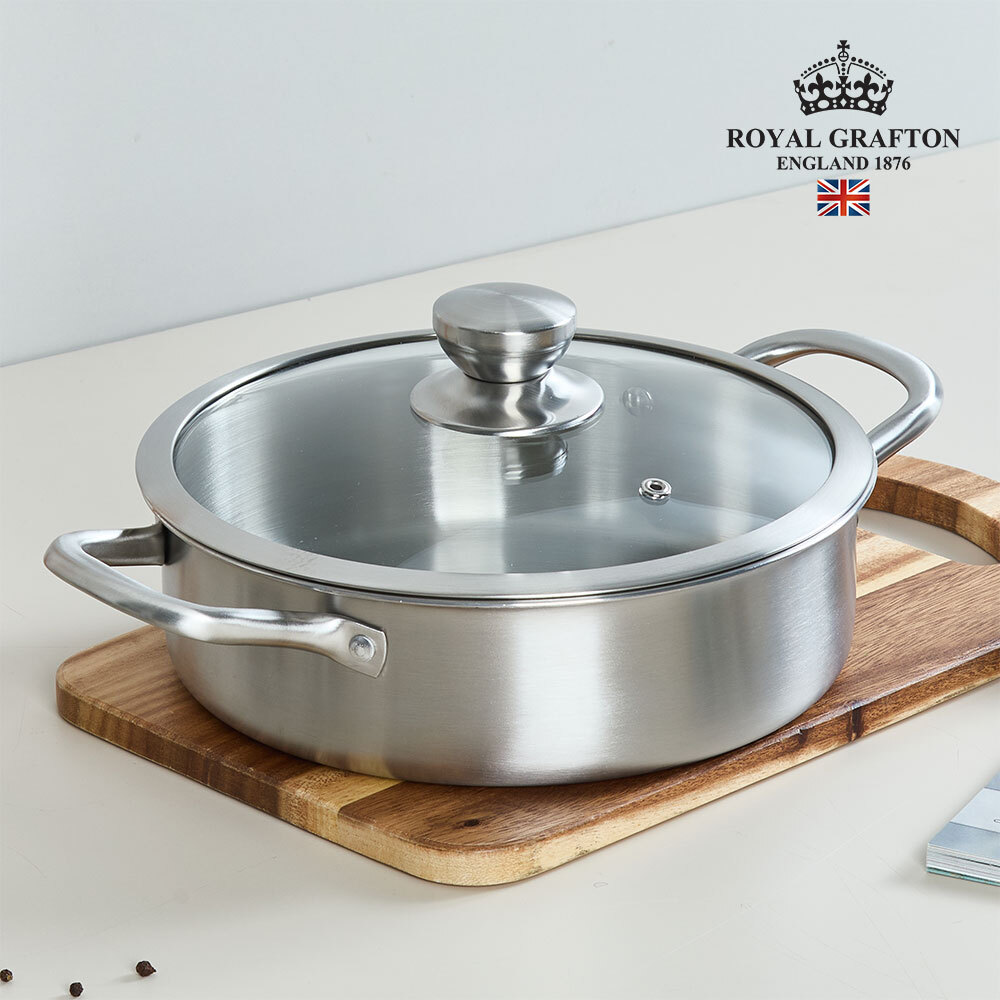 [로얄그래프톤] 마이티 통3중 IH 스텐냄비 전골24 (RG1181)		