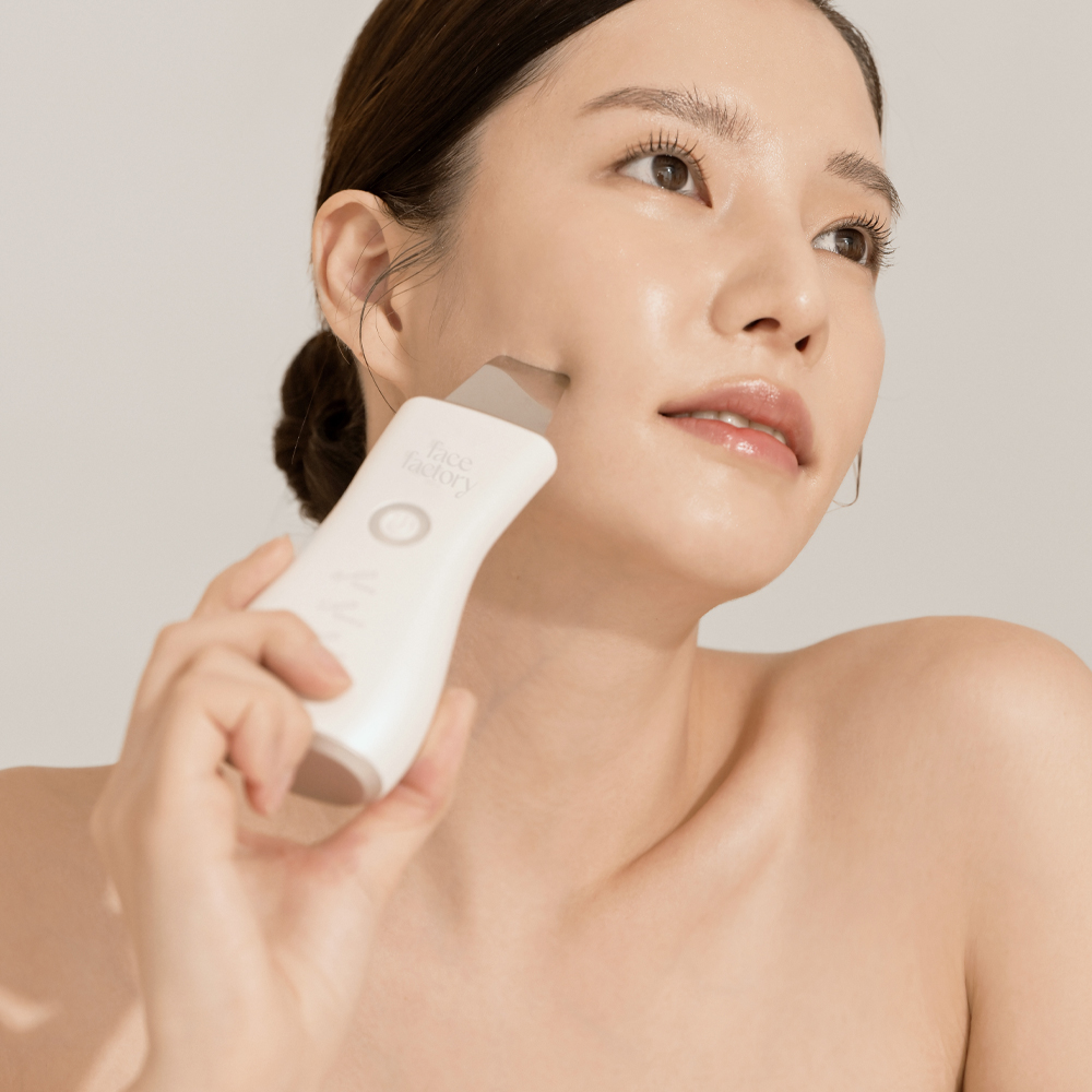 페이스팩토리 각질제거 워터필링기 초음파&갈바닉