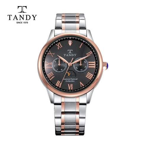 탠디다이아몬드 썬앤문 메탈손목시계 DIA-3920 BK