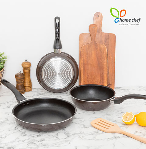 [홈셰프] IH블랙 인덕션 후라이팬3종세트(IH블랙  후라이팬20cm, 26cm, 궁중팬20cm)