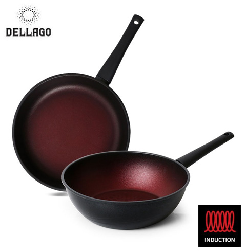 [DELLAGO] 델라고 와인 인덕션(IH)겸용 프라이팬 2종세트 (프라이팬28cm+궁중팬28cm)