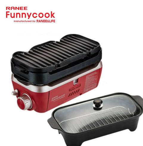 [라니] 퍼니쿡 가스그릴 (가정/캠핑 겸용) [블랙 or 레드]