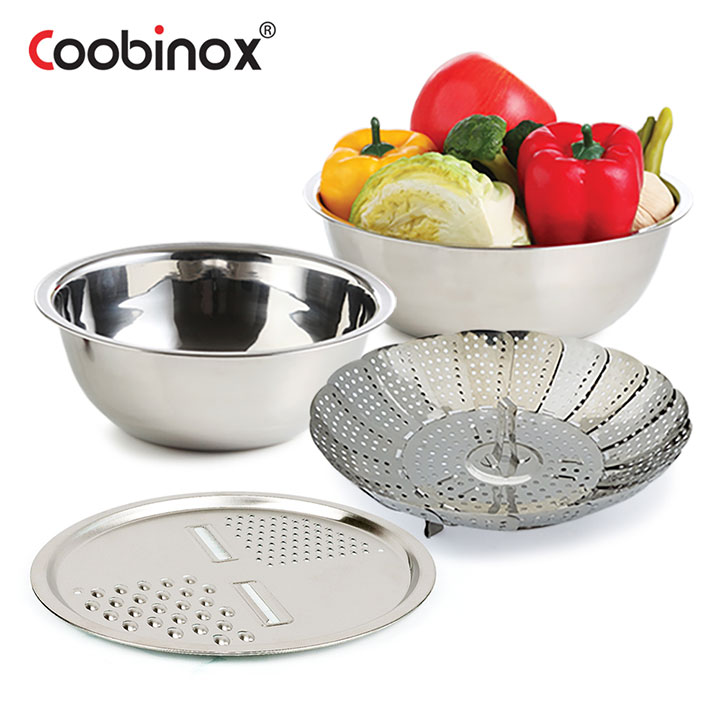 [쿠비녹스] 믹싱볼 찜판 채칼 4종 세트 CO-1137