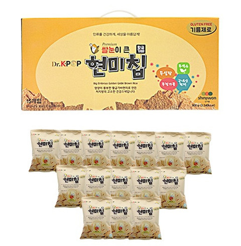 저지방 맛있는 건강간식[쌀눈이 큰 황금가바 현미칩]60g x 15개입