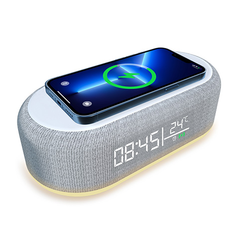 [엑스트라] WCP-220 고속 무선충전 겸용 무드등 탁상시계