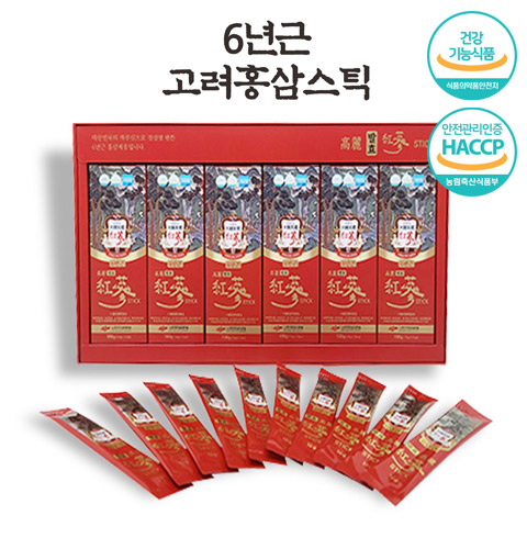정성 담은 6년근 고려발효 홍삼스틱 10g 60포