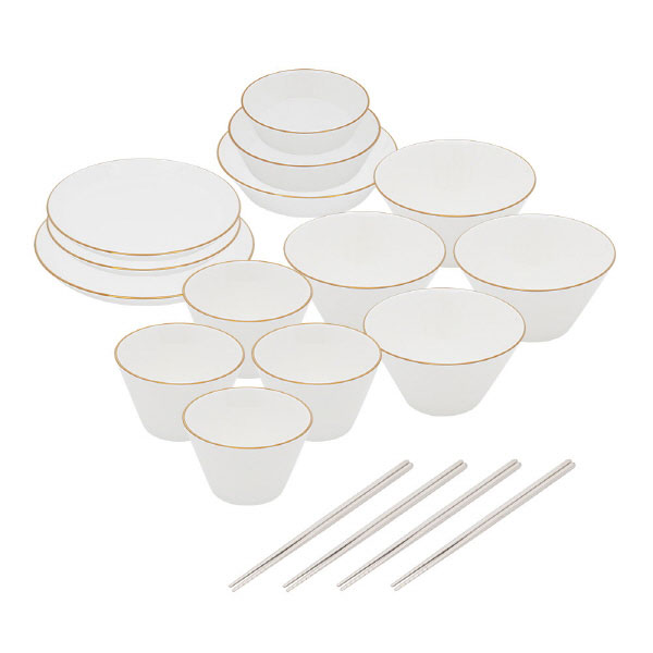 [행남자기] 본차이나 뉴골드라인 14(18)p 반상기세트