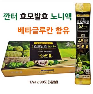 깐터효모발효노니액 스틱형 17ml 90포, 3개월분 (1,530ml)