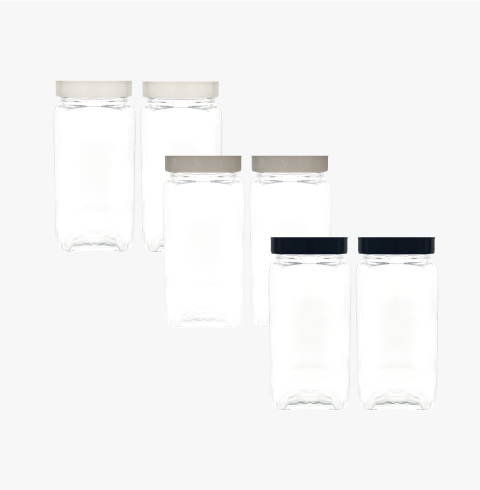 아이락 사각유리 캐니스터 양념통 2P SET