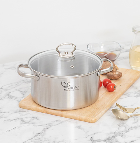 [홈셰프]파르페  IH 스텐레스 양수냄비20Cm/POSCO 신소재 POSSD  원자재 사용