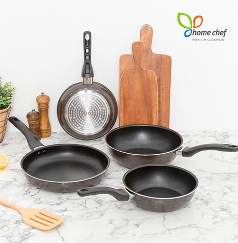 [홈셰프] IH블랙 인덕션 후라이팬4종세트(IH블랙 후라이팬20cm, 26cm, 궁중팬20cm,24cm)