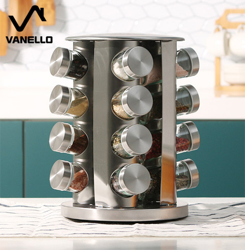 바넬로 스텐 회전 양념통 16P