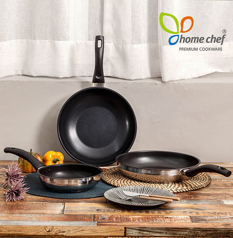 [홈셰프]IH인덕션 스텐레스 후라이팬3종세트(20cm, 26cm, 28cm)