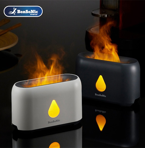 [벤소닉] 모닥불 불멍 대용량 가습기 200ml, BSFH-01
