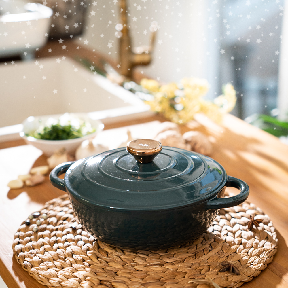 아비스 라르떼 IH 펄(Pearl)  무쇠주물웍 22cm