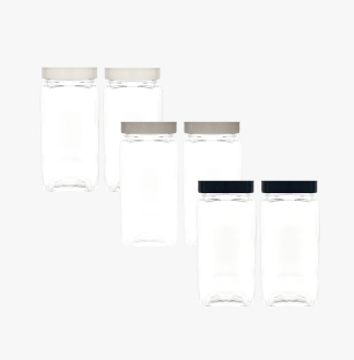 아이락 사각유리 캐니스터 양념통 2P SET