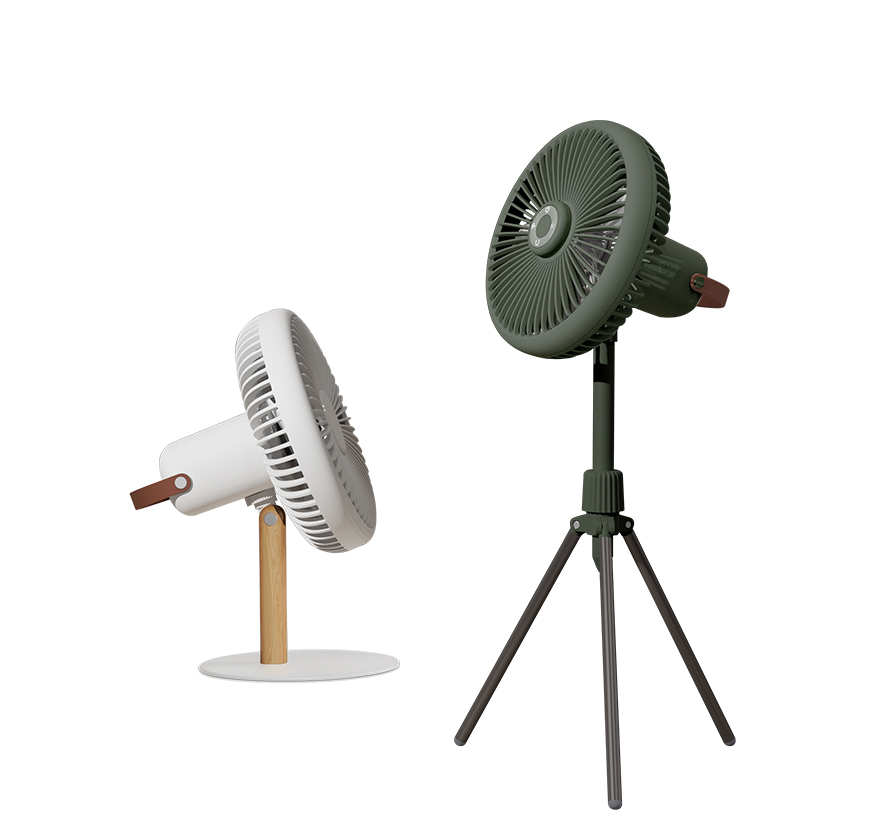 [엑스트라] 블루스톰 F12 캠핑용 무선 멀티 LED 선풍기 (리모콘 포함)(화이트,카키 색상택일)