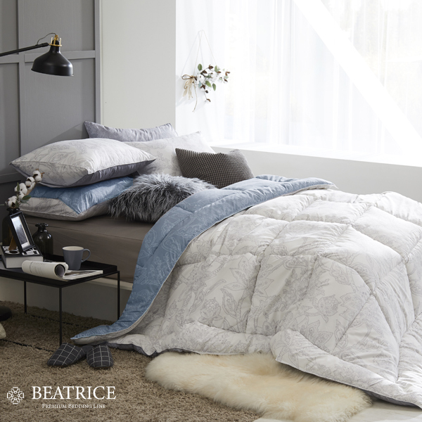 베아트리체 카프리 호주산 양모이불 1종 PBT-1025 퀸(Q) (그레이,블루 색상택일)