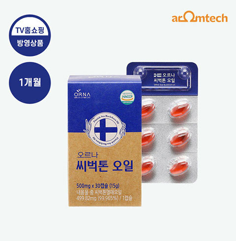 홈쇼핑HIT상품 [오르나] 씨벅톤 오일 500mg x 30정(1개월분)