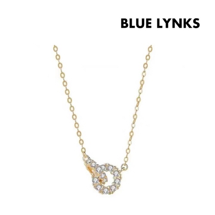 [블루링스] TAF 실버 S925 큐빅 더블링 목걸이 BLM-TAF01