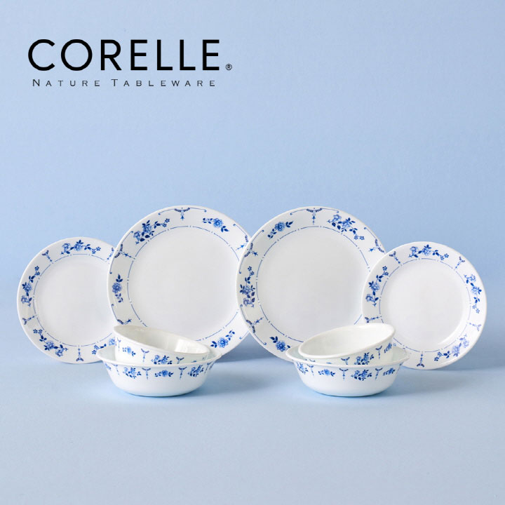 [코렐] 클래식플로라 2인 8P 홈세트(그릇-접시)