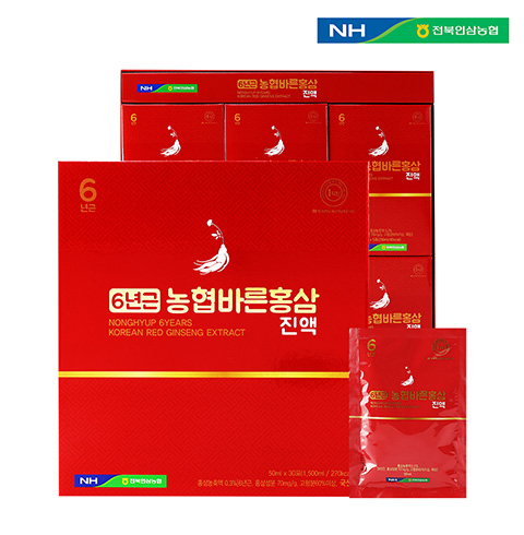 전북인삼농협 6년근 농협바른홍삼진액 50ml 30포